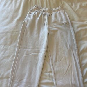 ALO Yoga white sweatpants